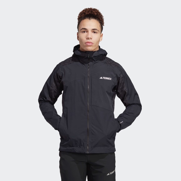 adidas TERREX Xperior Hybrid Rain Jacket HN2912 (Black) - Picture 2 of 8